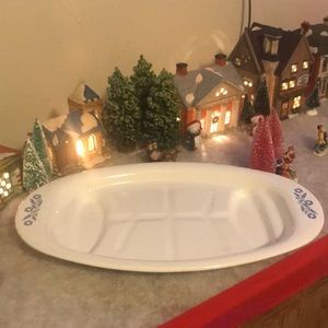Vintage Cornflower Blue Corning Ware P-19 Meat Platter